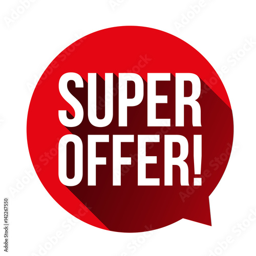 Super Offer sticker speech bubble red