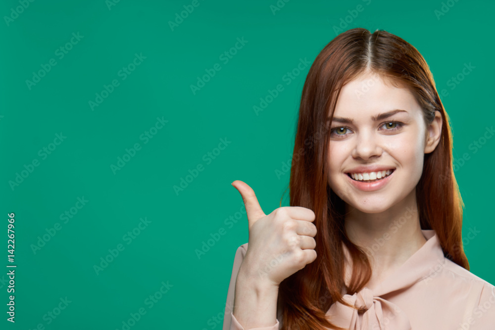 thumbs up, positive gesture, beautiful woman thumbs up, positive gesture, beautiful woman