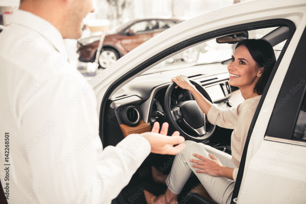 Visiting car dealership