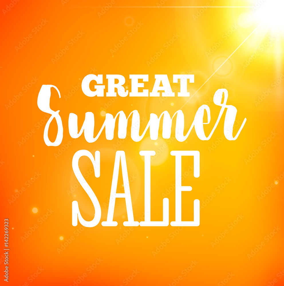 Summer Sale banner. Vector illustration