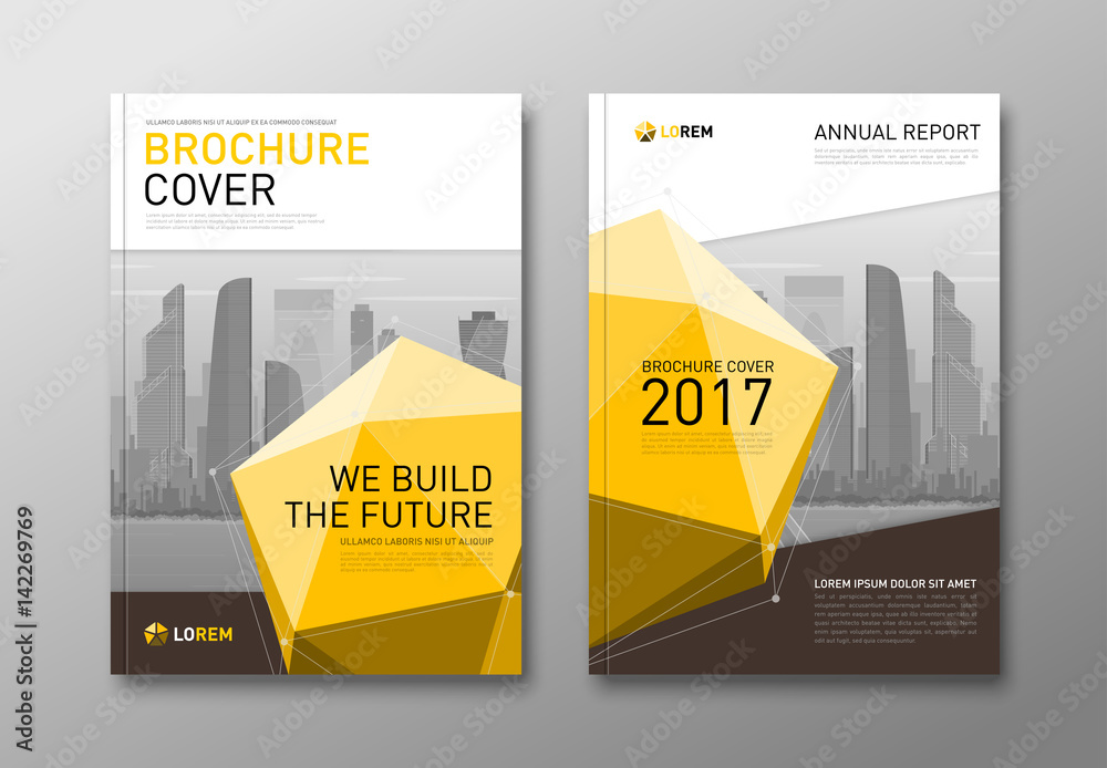 Corporate brochure cover design template.