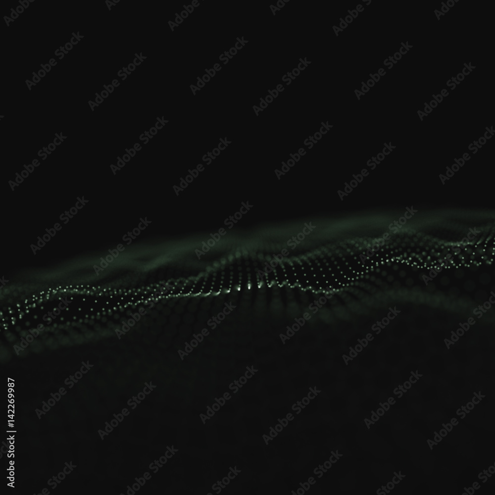 Futuristic technology and science abstract color background with dots. Digital wallpaper. Business presentation concept 