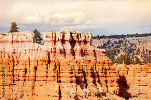 Earth material exposed to erosion at Bryce Canyon
