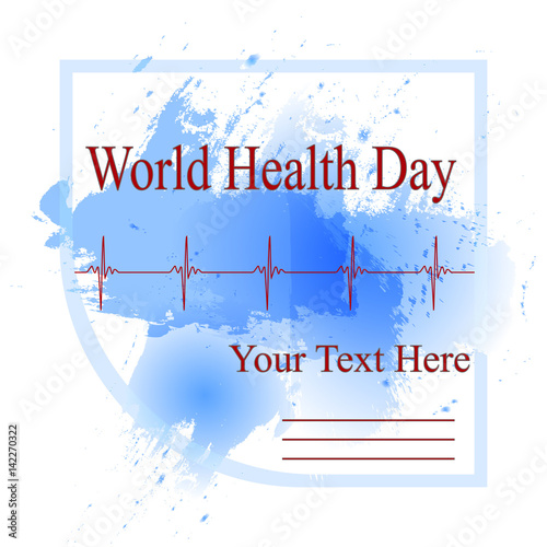 World Health Day Logo Icon Design Template. World health day concept with healty lifestyle background.