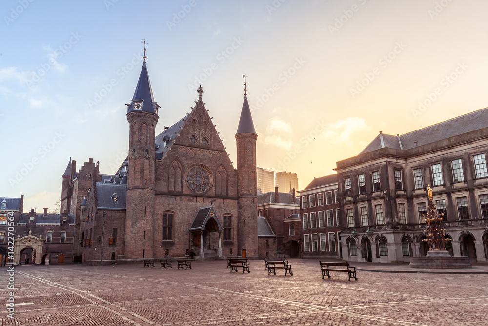 Naklejka premium Famoun square, The Hague