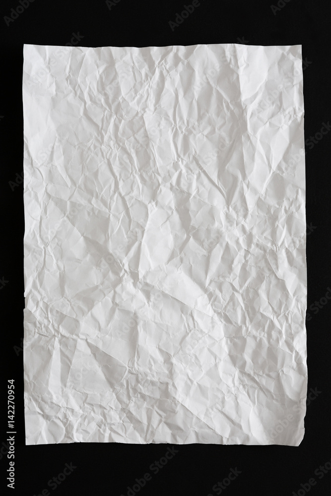 Obraz premium Crumpled white paper texture, paper background