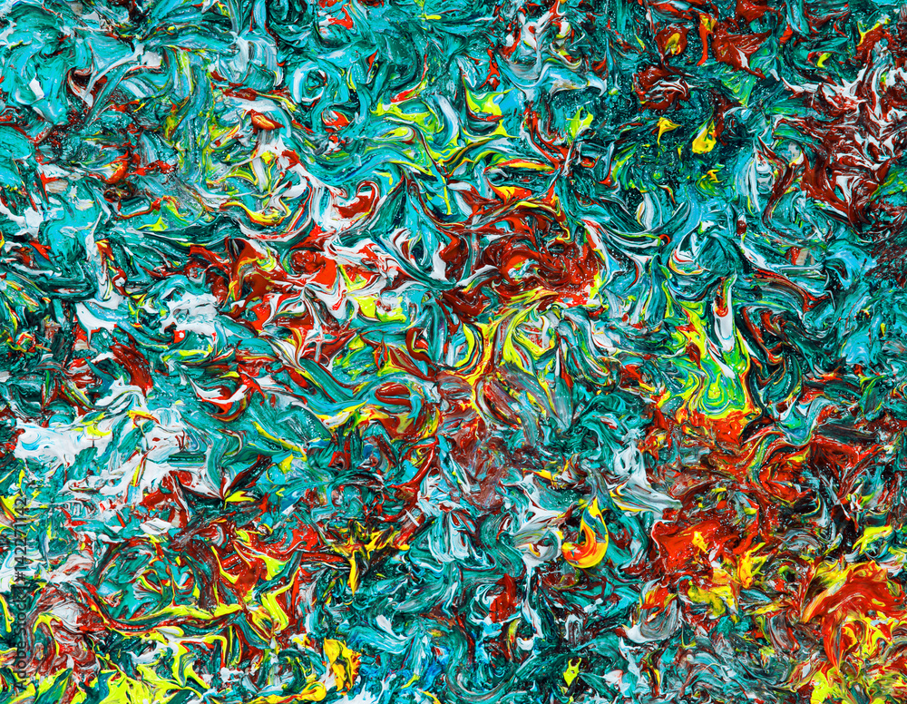 Fototapeta premium Colourful background of oil paints. Filter effect