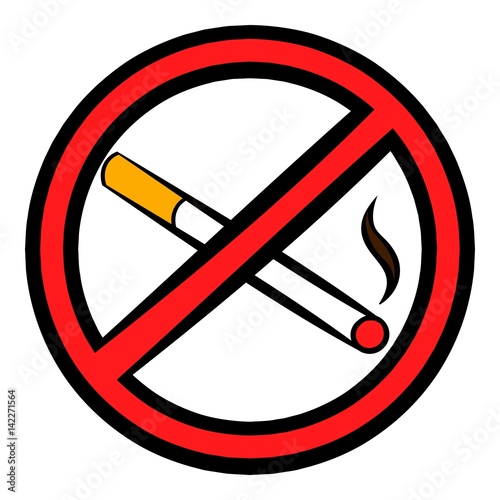 No smoking sign icon, icon cartoon