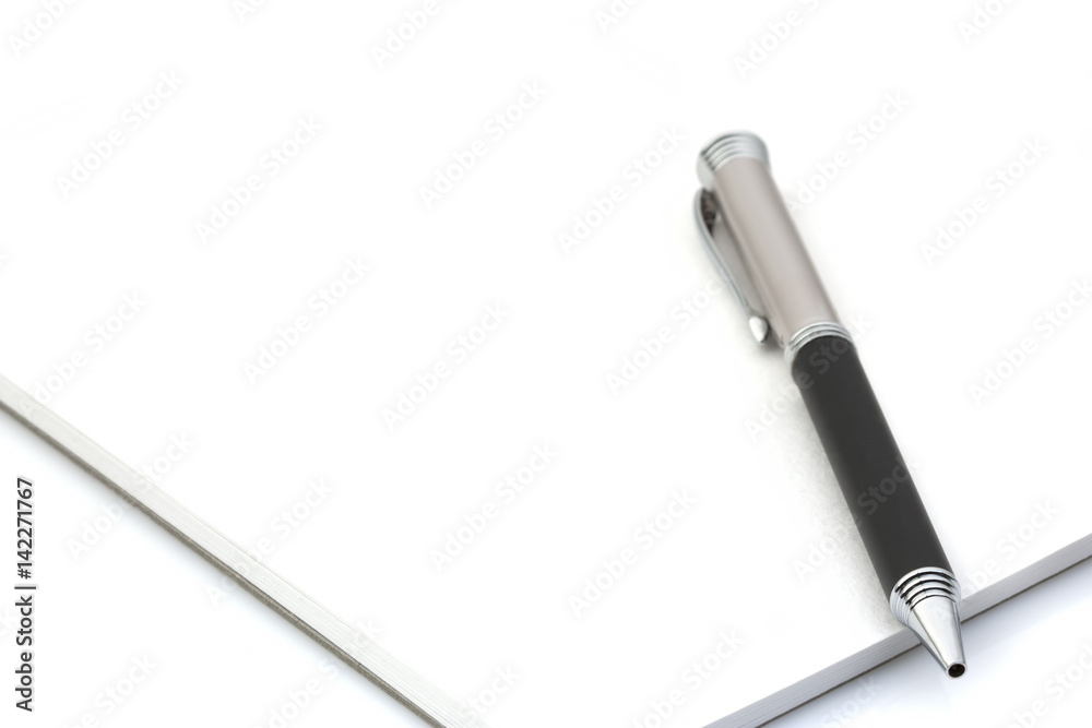 An empty sheet of paper, a notebook, a pen and other materials o An empty sheet of paper, a notebook, a pen and other materials o