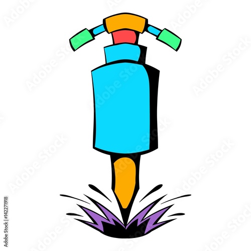 Jackhammer icon, icon cartoon