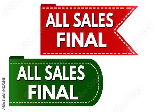 All sales final banner design