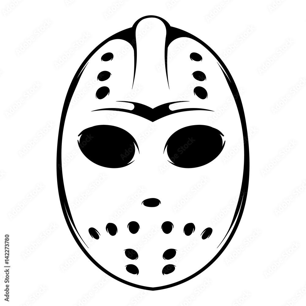 Fototapeta premium Hockey mask icon, icon cartoon