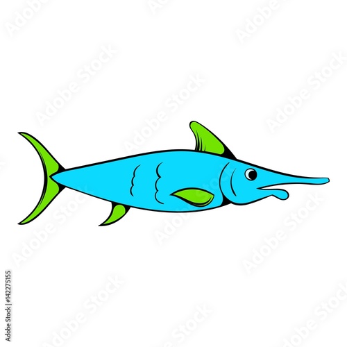 Fresh fish icon, icon cartoon