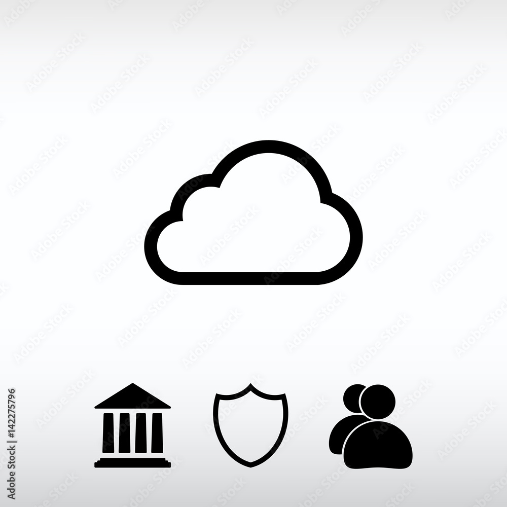 cloud icon, vector illustration. Flat design style cloud icon, vector illustration. Flat design style