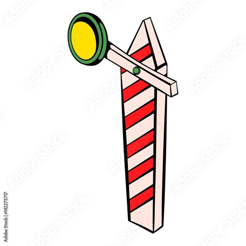 Rail semaphore icon, icon cartoon