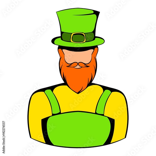 Irish leprechaun icon, icon cartoon photo