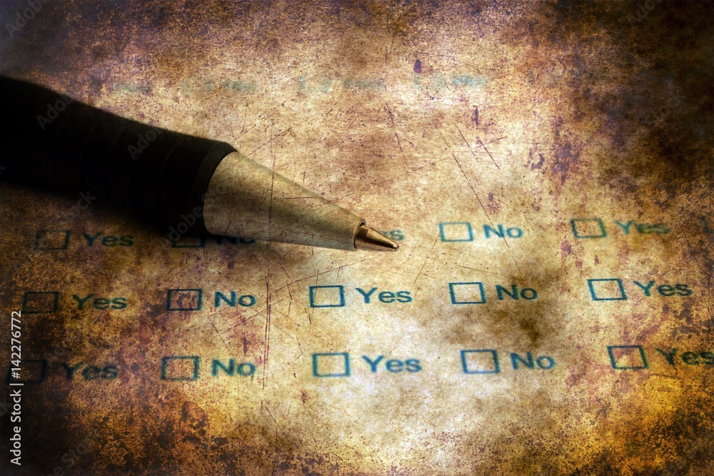 Obraz premium Survey form grunge concept