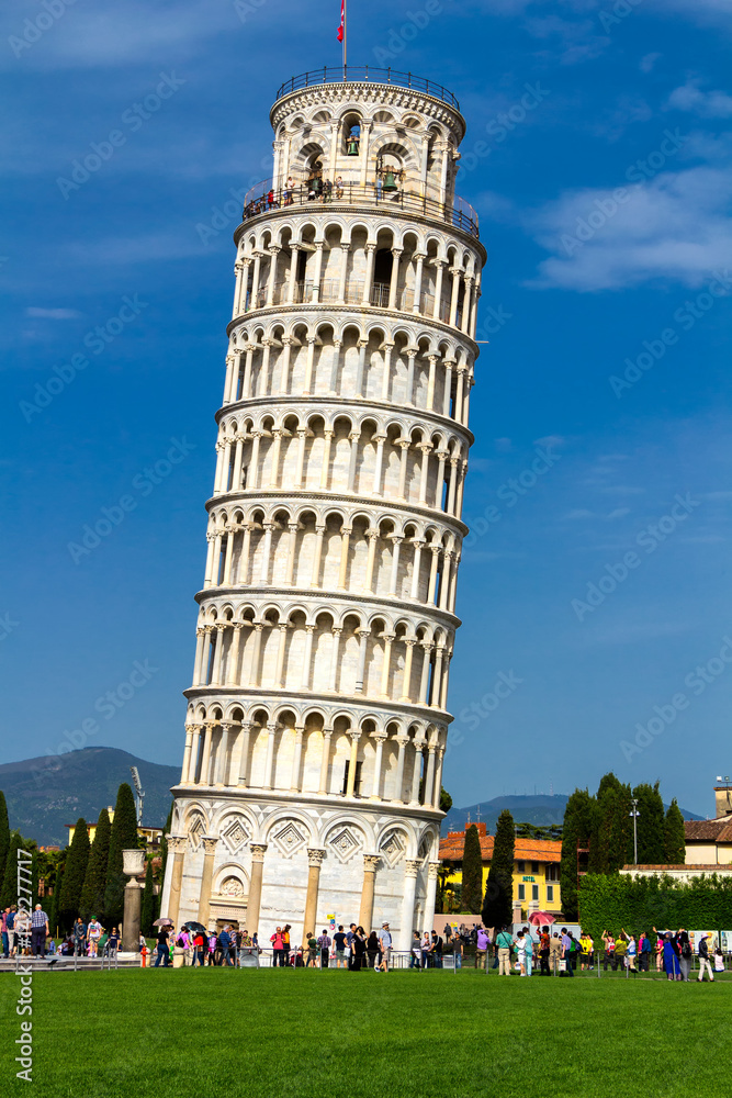 The Leaning Tower of Pisa is the campanile, or freestanding bell tower, of the cathedral of the Italian city of Pisa, known worldwide for its unintended tilt.