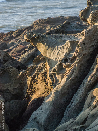 Tafoni Formations at Bean Hollow State Beach © riderolga