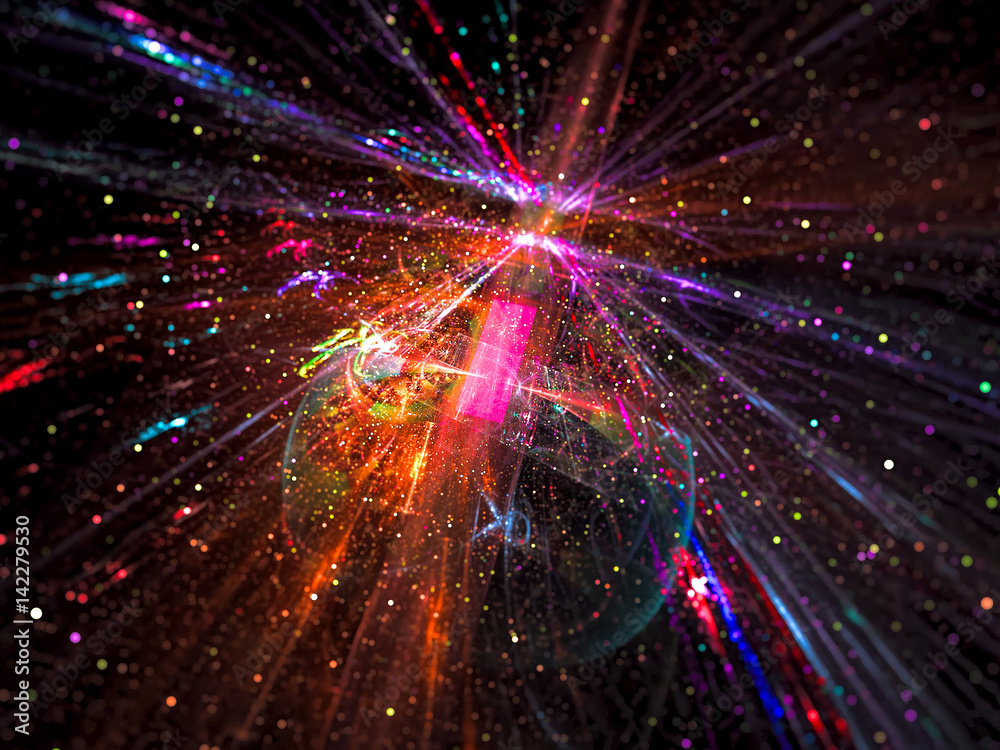 Naklejka premium Perspective blur - abstract digitally generated image