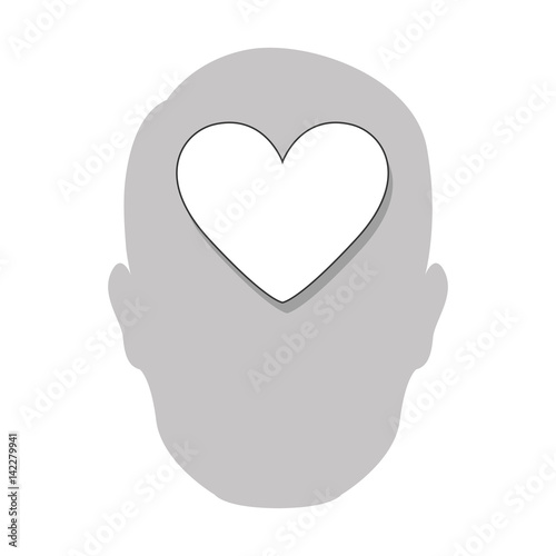 person heart brain icon, vector illustration design