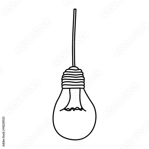 light bulb hanging icon, vector illustration design