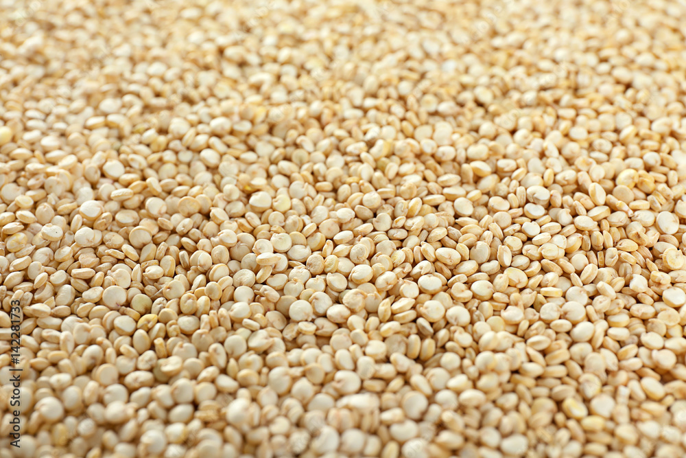 Raw quinoa seeds background Raw quinoa seeds background
