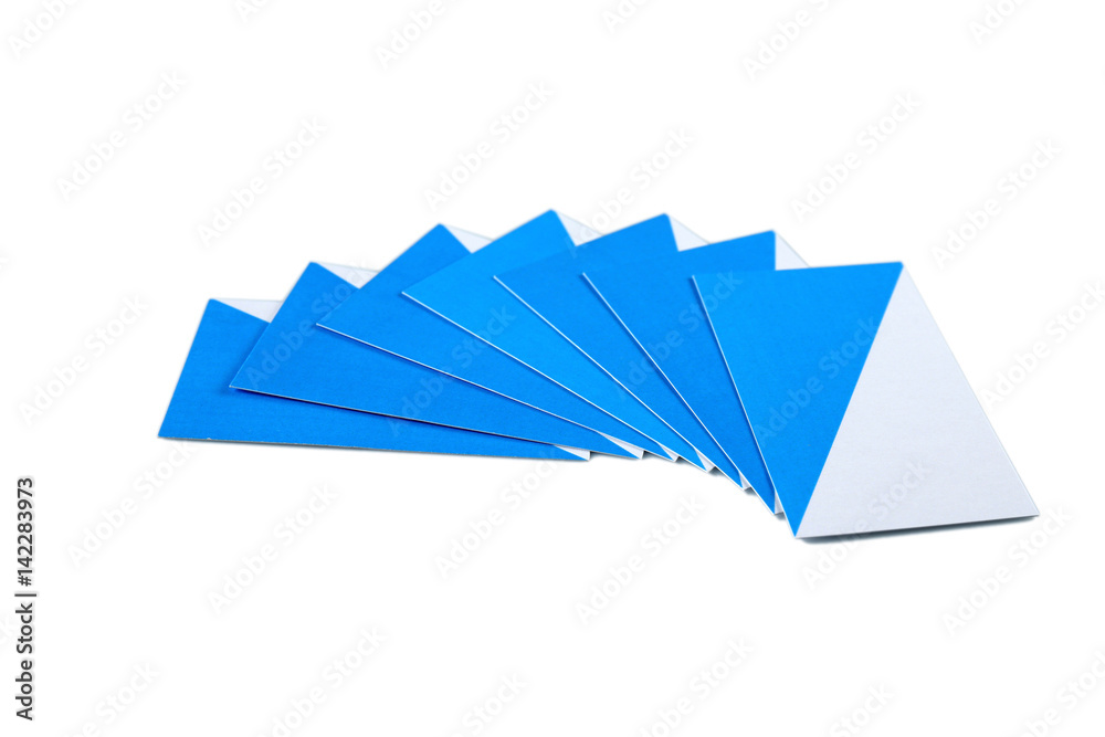 Blank paper cards for branding on white background Stock Photo Adobe