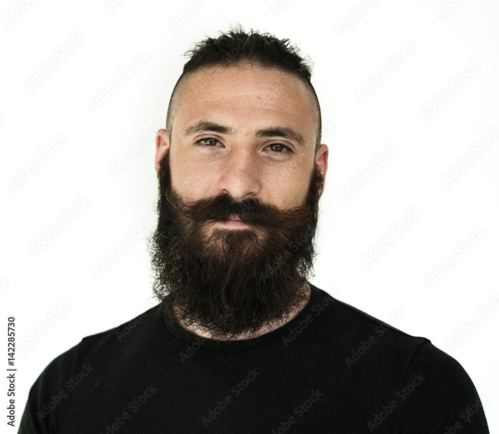 Adult Beard Man Face Expression Studio Adult Beard Man Face Expression Studio