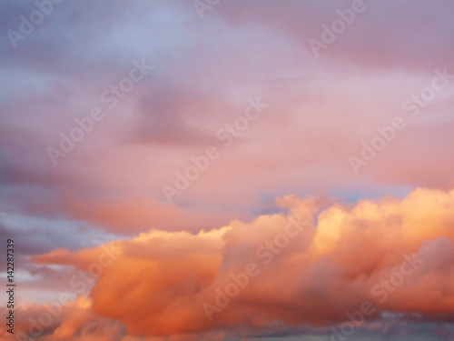 Wallpaper Mural Beautiful, dreamy, pink sky with clouds Torontodigital.ca