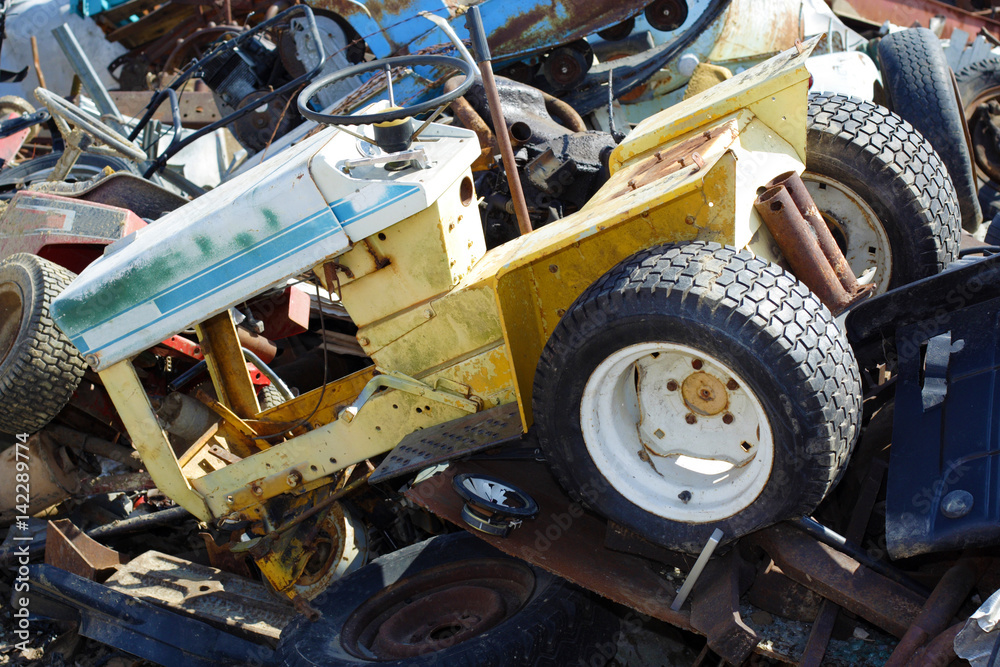 Scrap metal in junkyard