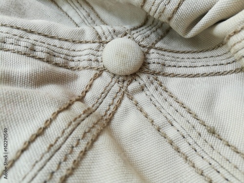 button on the fabric textile.