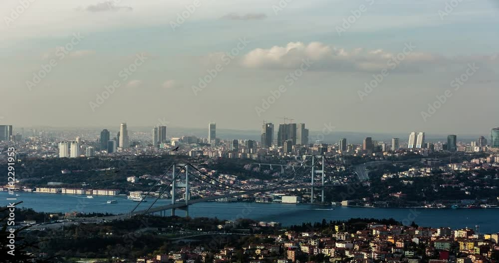 Ultra HD 4K time lapse photography, traffic on Bosphorus Bridge at istanbul Turkey, shot in RAW Ultra HD 4K time lapse photography, traffic on Bosphorus Bridge at istanbul Turkey, shot in RAW