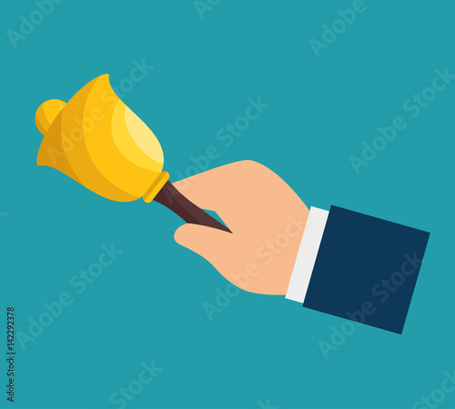 school bell isolated icon vector illustration design