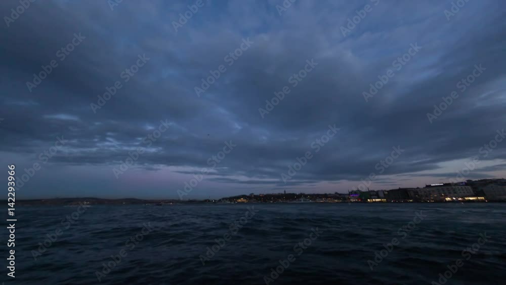 Ultra HD 4K timelapse photography sea traffic on Bosphorus at istanbul Turkey Ultra HD 4K timelapse photography sea traffic on Bosphorus at istanbul Turkey