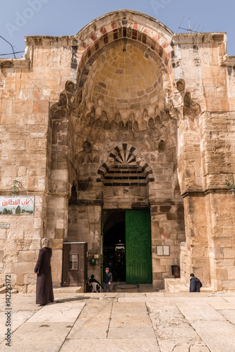 The Gate of the Cotton Merchants,  Jerusalem. The Mameluk era. photo