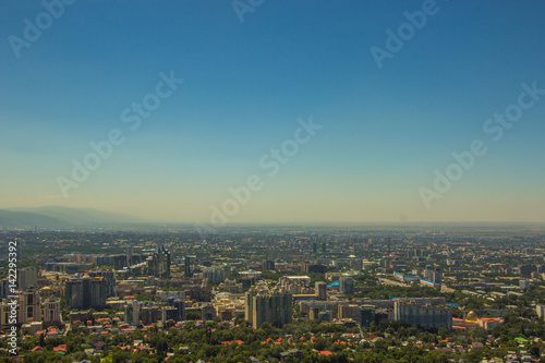 Almaty city view from Koktobe hill, Kazakhstan
