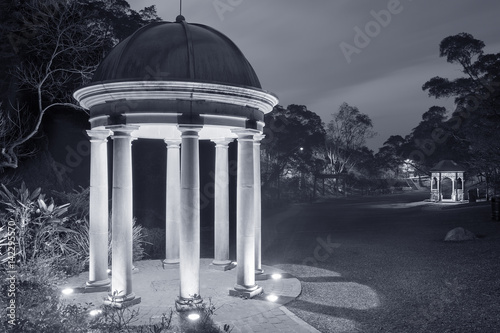 pavilion in park at night photo