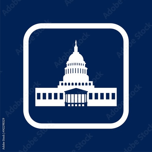 Wallpaper Mural Capitol Building in Washington - Illustration Torontodigital.ca