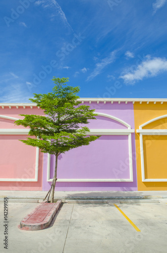 colorful wall in Italy style