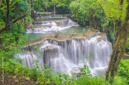 Huay Mae Kamin Waterfall at Kanchanaburi province, Thailand © chokniti