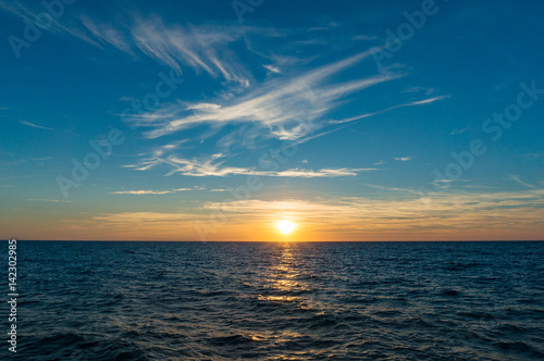 Sunset landscape with sea. Seascape © Olga K