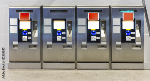 the automatic train ticket vendor machines stand alone
