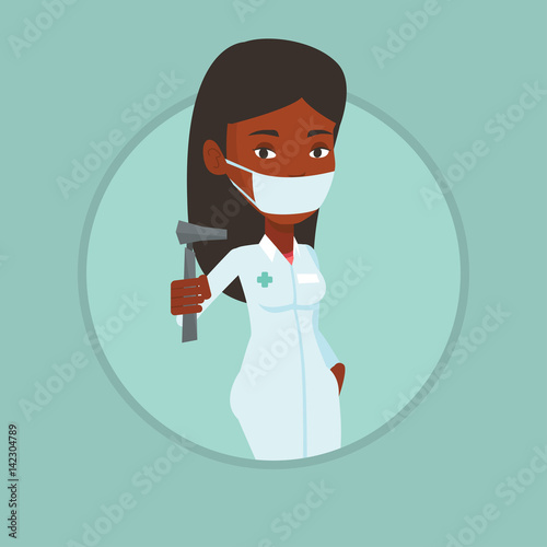 Ear nose throat doctor vector illustration.
