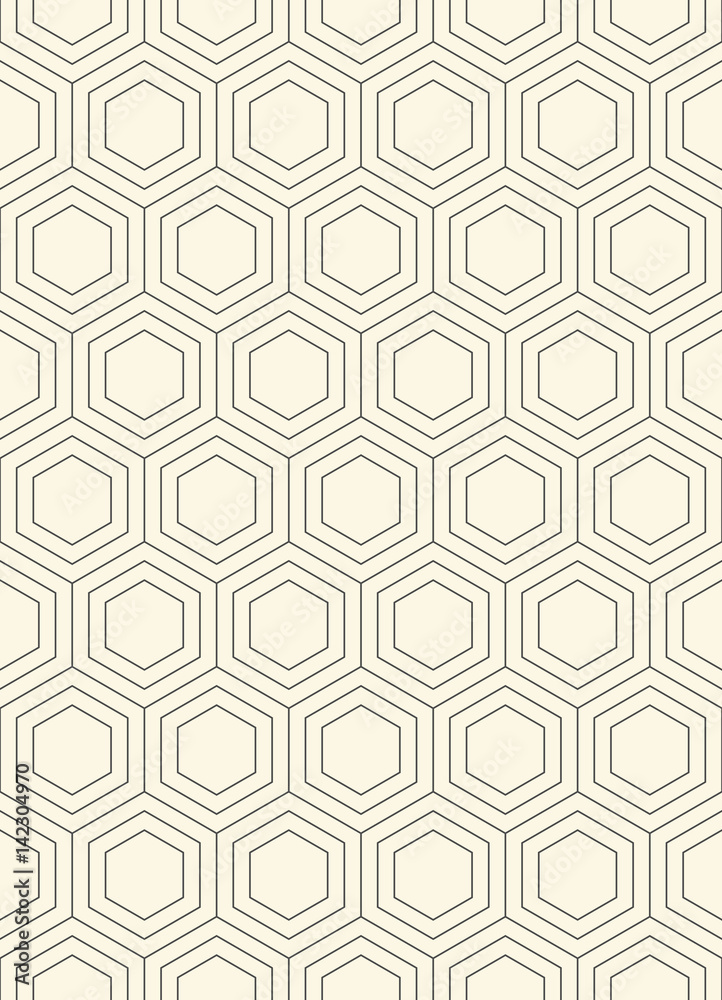 Seamless Hexagon Pattern. Vector Monochrome Chaotic Background Seamless Hexagon Pattern. Vector Monochrome Chaotic Background