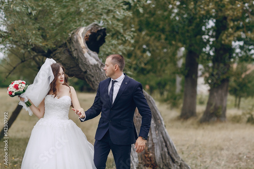 couple in wedding day photo