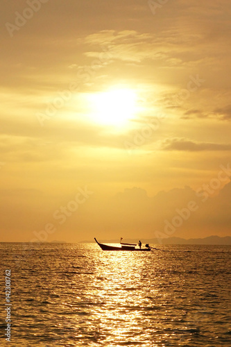 Beautiful sunset above the sea © thananya_k