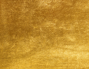 Shiny yellow leaf gold foil texture