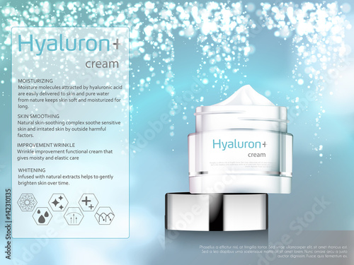 Cream jar skin care product package