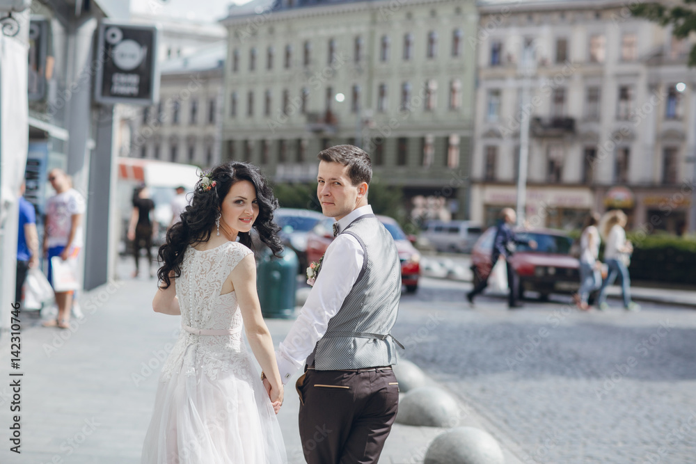 Naklejka premium Royal wedding in the old town